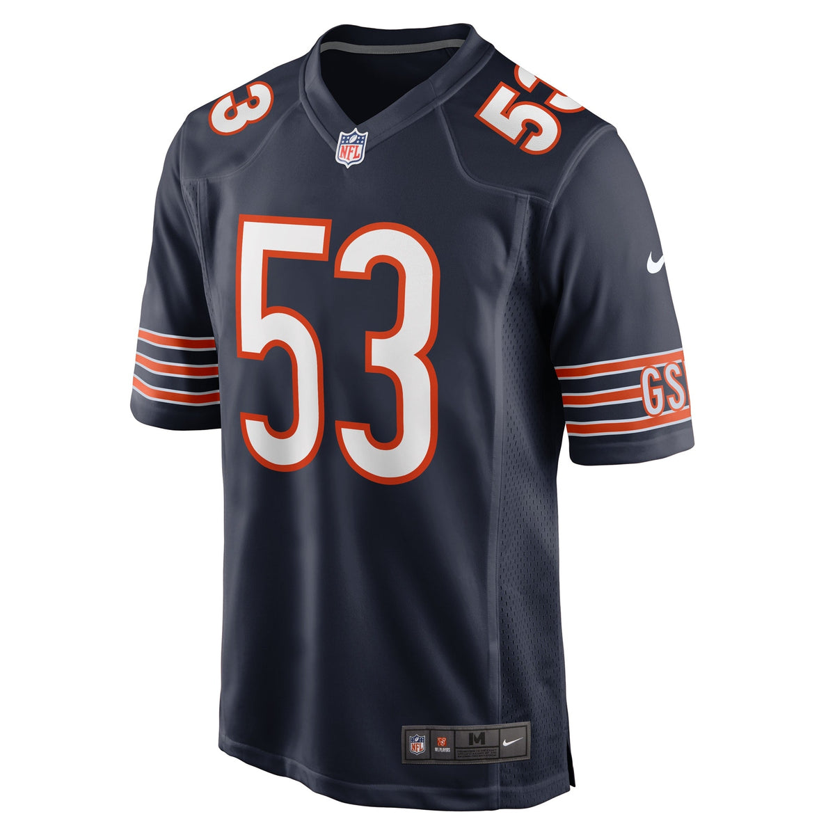Chicago Bears TJ Edwards Navy Game Player Football Jersey