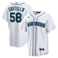 Seattle Mariners Luis Castillo White Home Replica Baseball Jersey