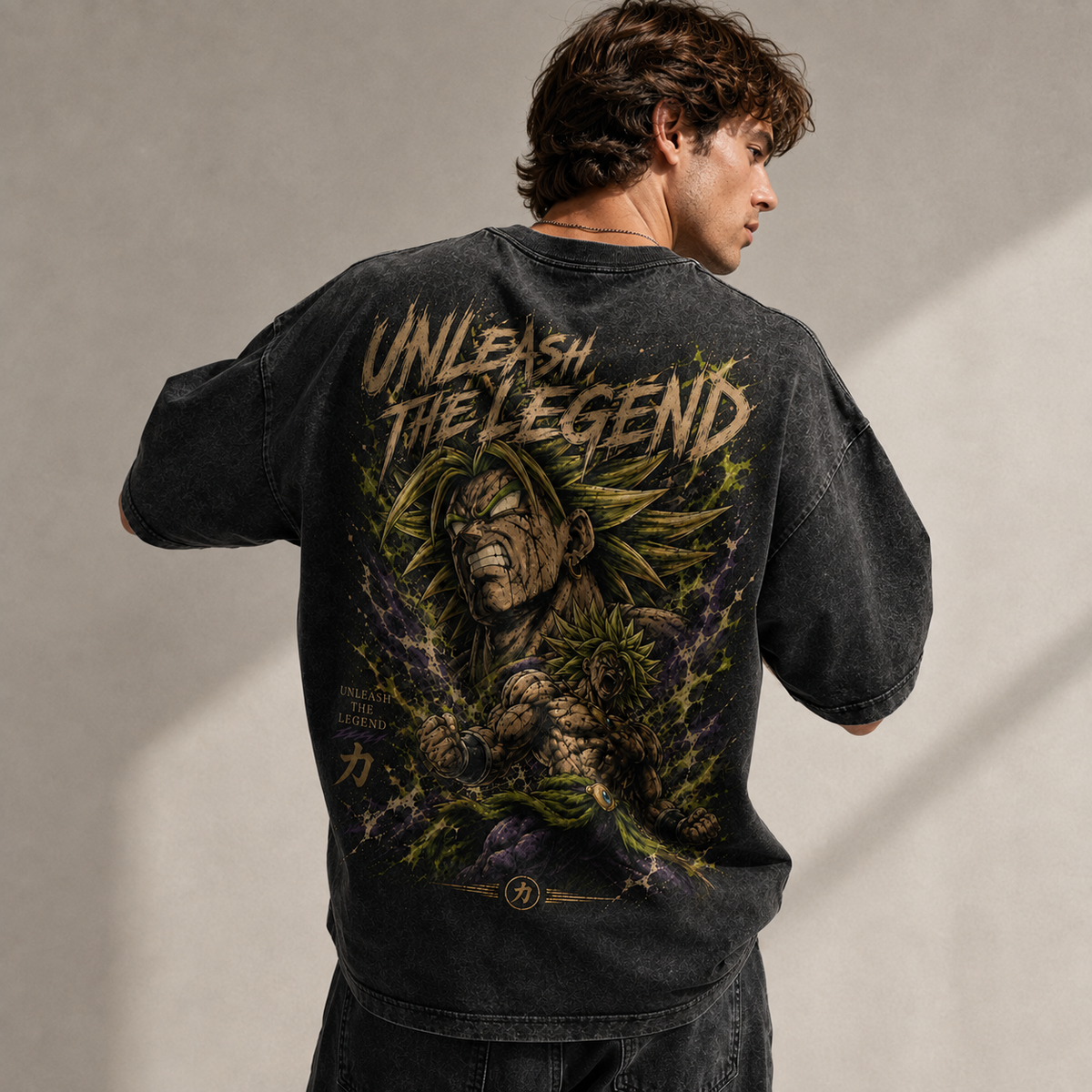 Dragon Ball Anime Graphic Tee - Unleash the Legend: Broly in Explosive Transformation