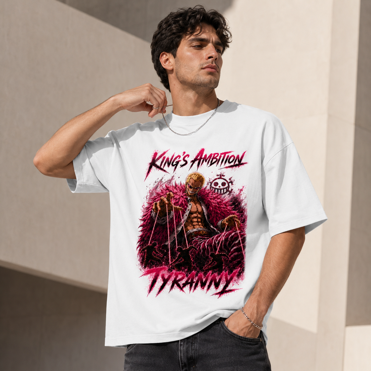 One Piece Anime Graphic Tee - King's Ambition: Doflamingo and the Anatomy of Tyranny