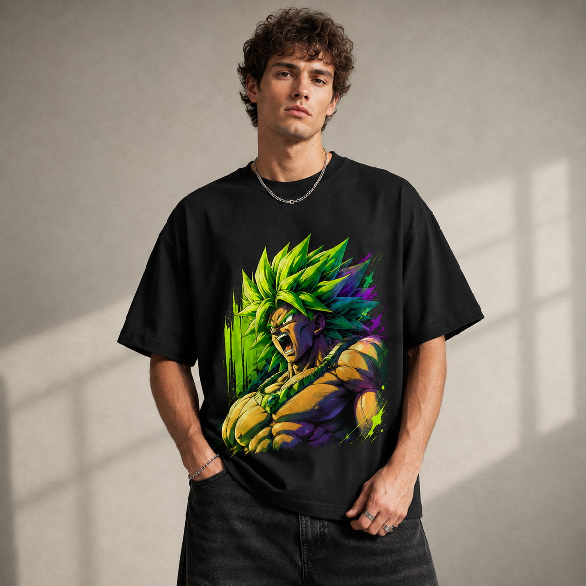 Dragon Ball Anime Graphic Tee - Full Force Roar: Broly Transformation
