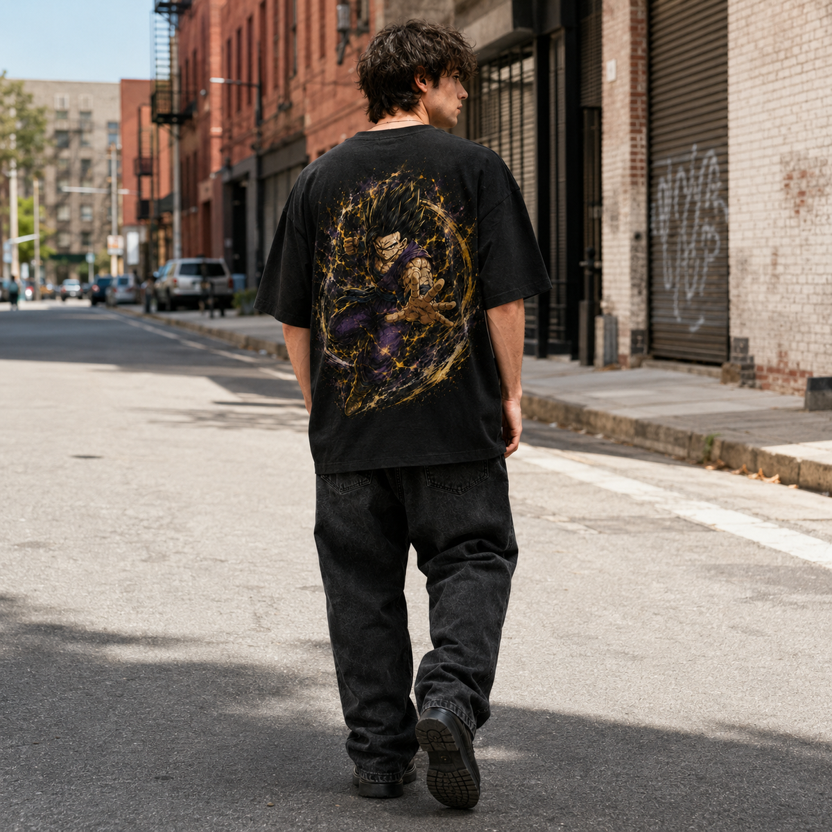 Dragon Ball Anime Graphic Tee - Controlled Chaos: Gohan Unleashed