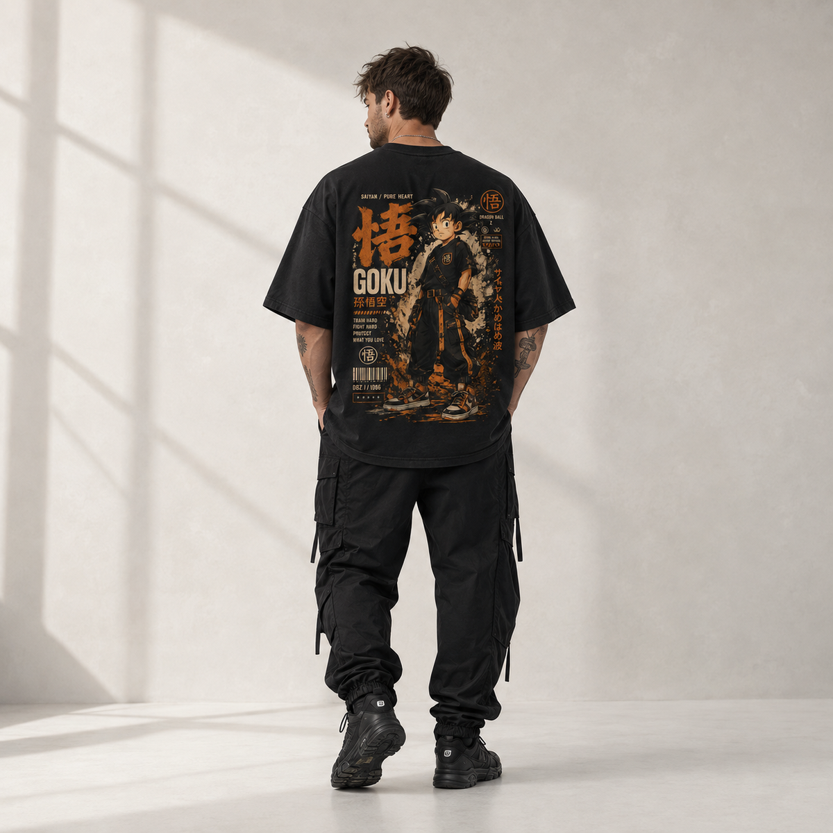 Dragon Ball Anime Graphic Tee - Pure Heart, Quiet Stance: Goku Streetwear
