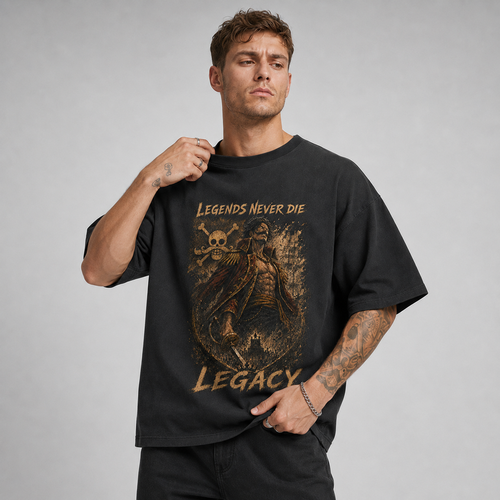 One Piece Anime Graphic Tee - Legends Never Die: Sepia Legacy