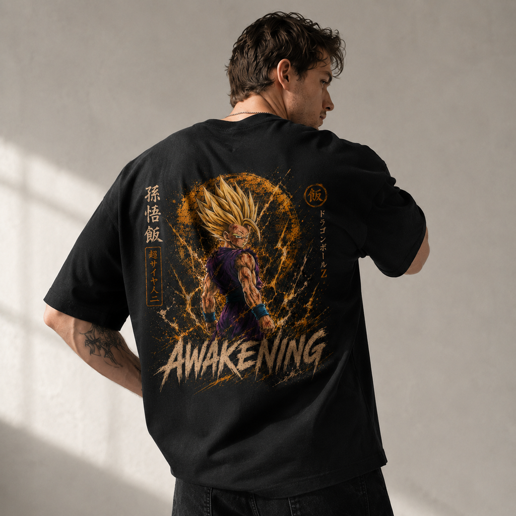 Dragon Ball Anime Graphic Tee - Awakening: Gohan and the Golden Fracture