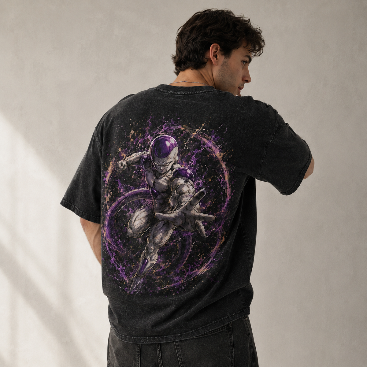 Dragon Ball Anime Graphic Tee - Violet Orbit: Frieza in Full Force, Directional