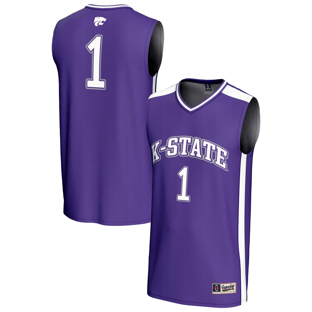 #1 Kansas State Wildcats Lightweight Collegiate Basketball Fashion Jersey - Purple