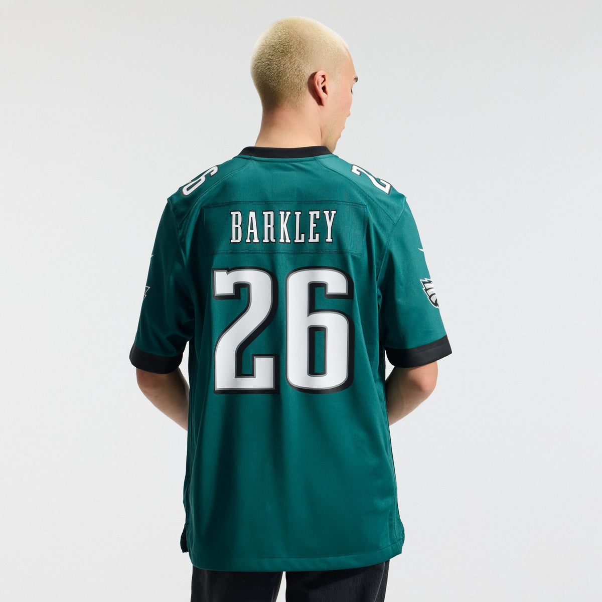 Philadelphia Eagles Saquon Barkley Midnight Green Team Game Football Jersey
