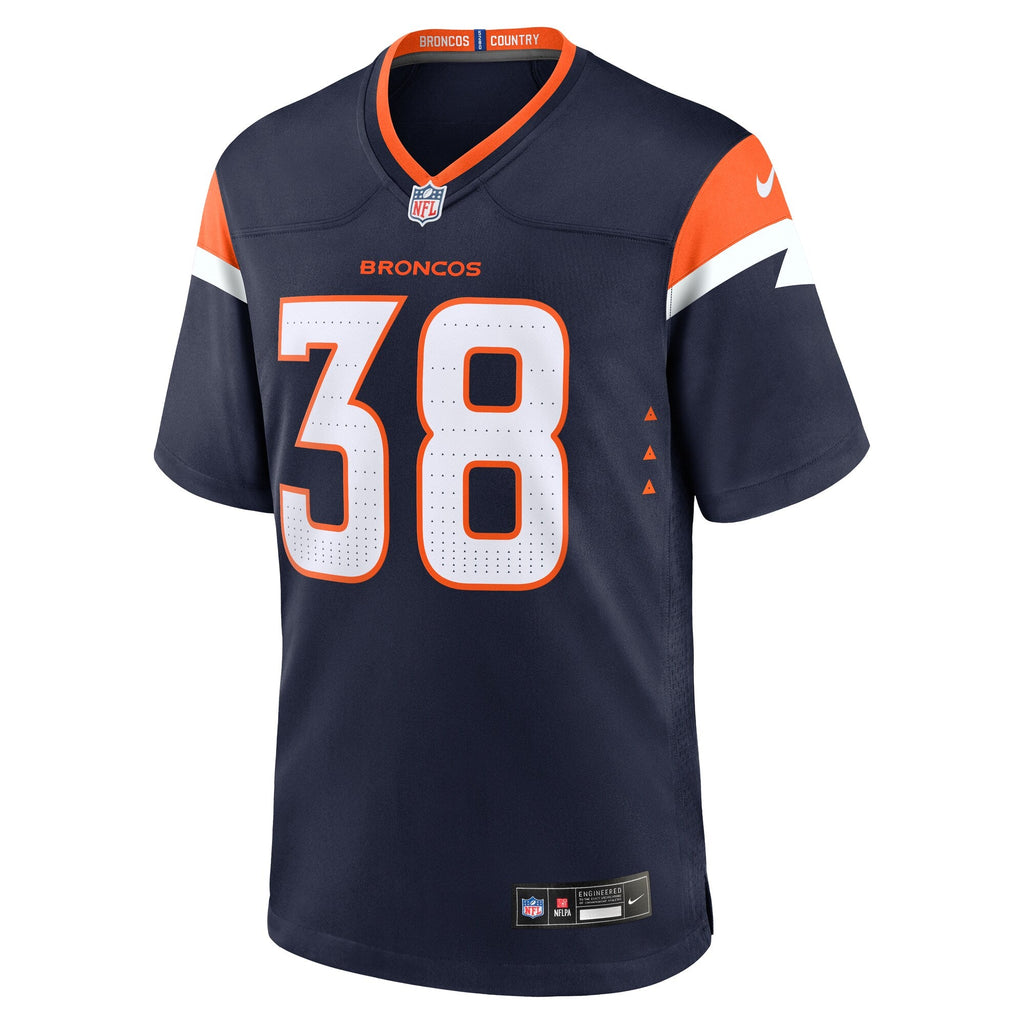 Denver Broncos Jaleel McLaughlin Navy Alternate Game Football Jersey