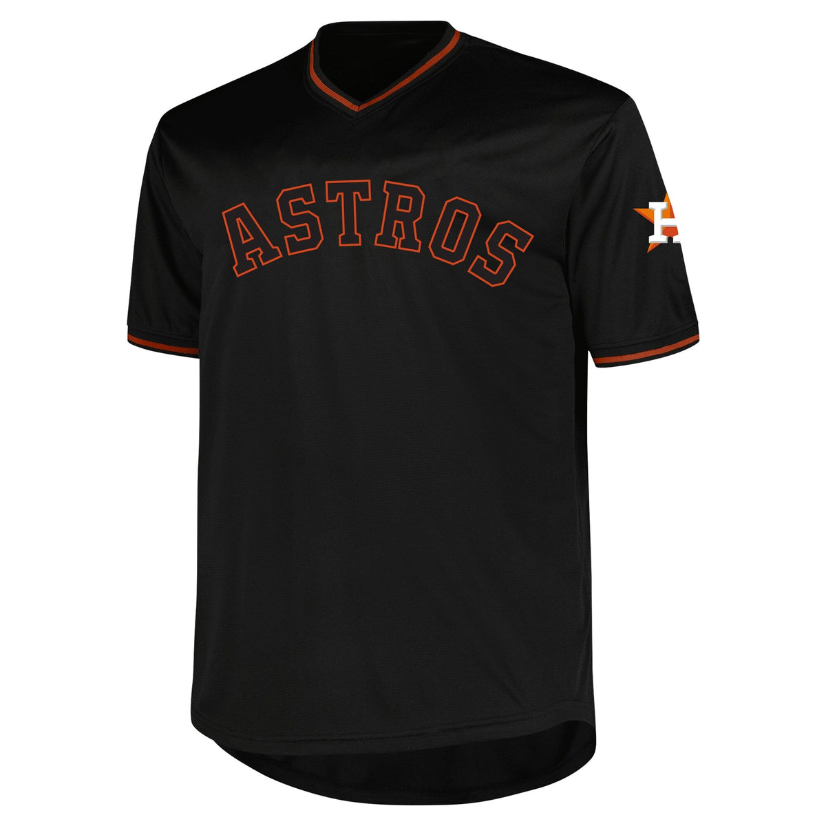 Houston Astros Profile Black Big & Tall Pop Fashion Baseball Jersey