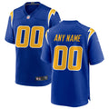 Los Angeles Chargers Royal Alternate Custom Game Football Jersey