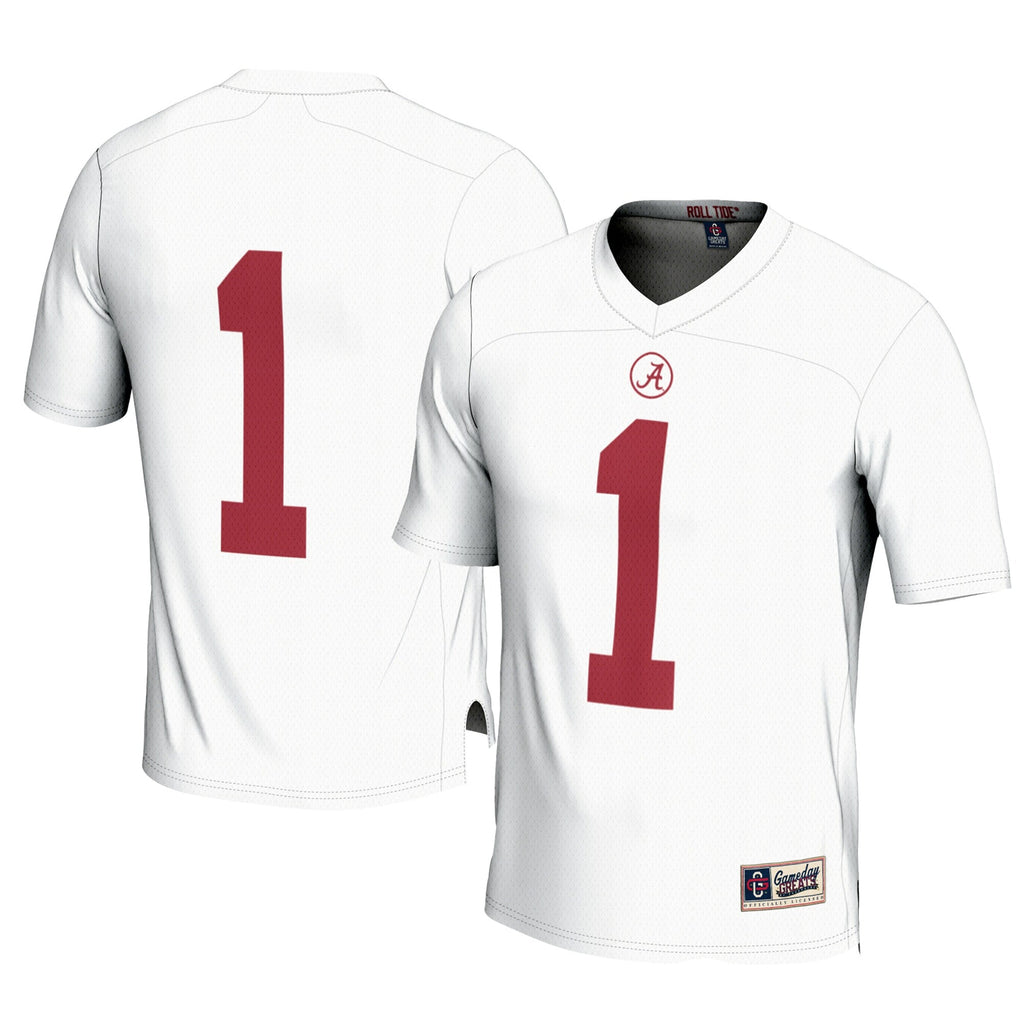#1 White Alabama Crimson Tide Football Jersey