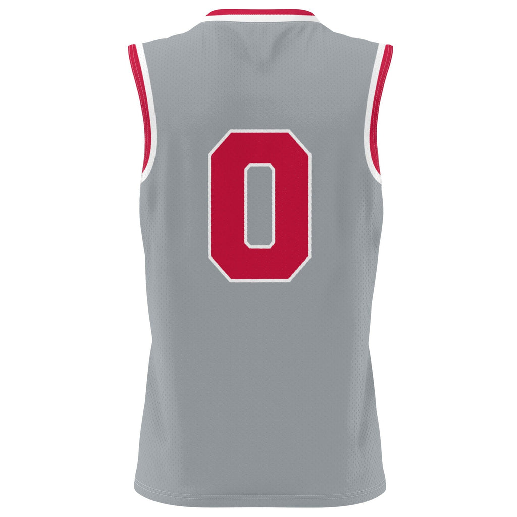 #0 Gray Ohio State Buckeyes Lightweight Basketball Fashion Jersey