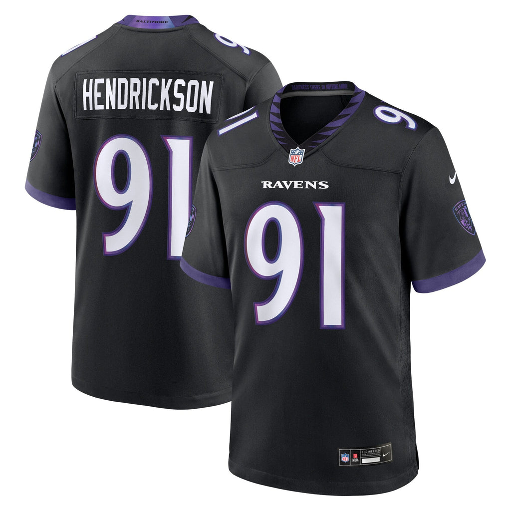 Baltimore Ravens Trey Hendrickson Black Alternate Game Football Jersey
