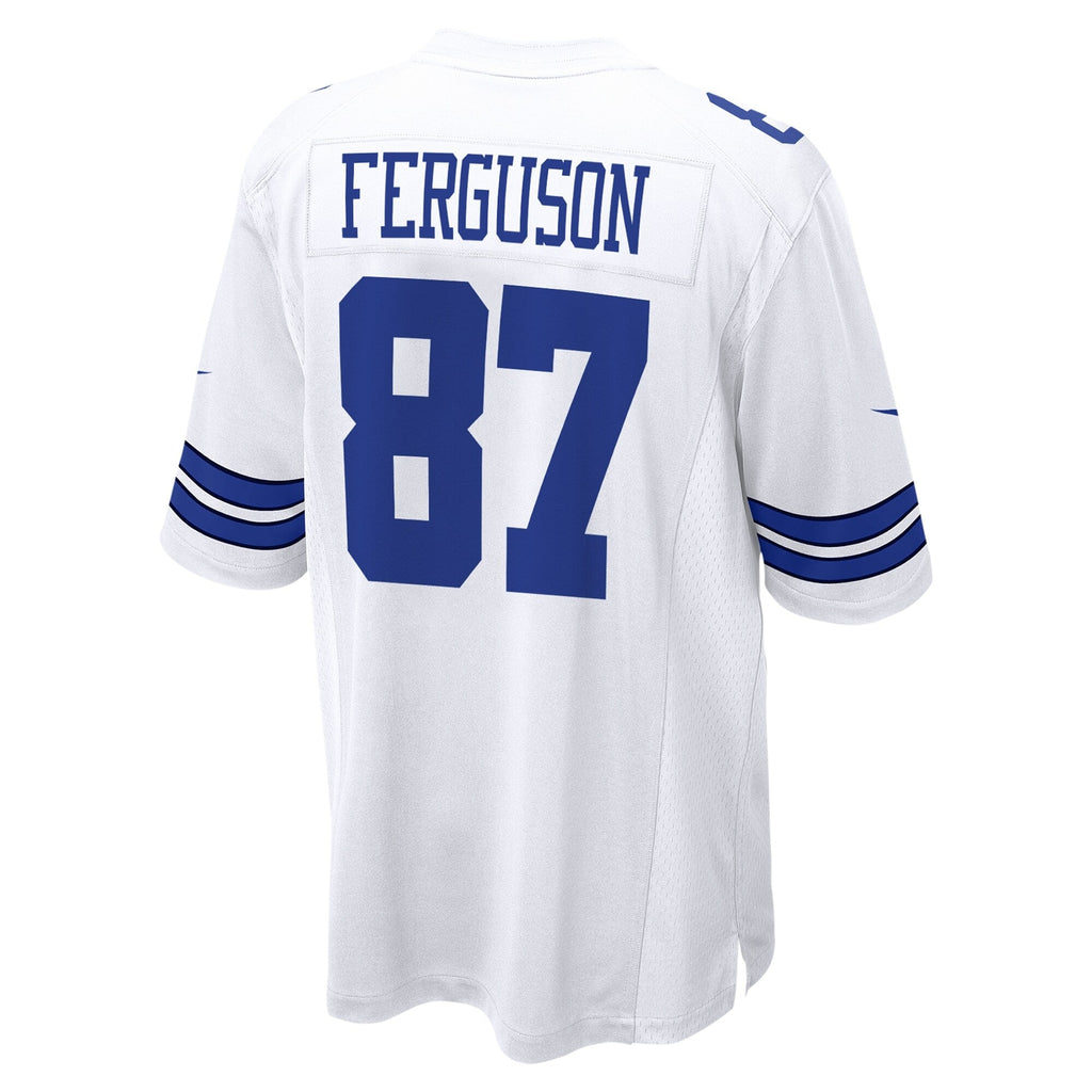 Dallas Cowboys Jake Ferguson White Game Football Jersey