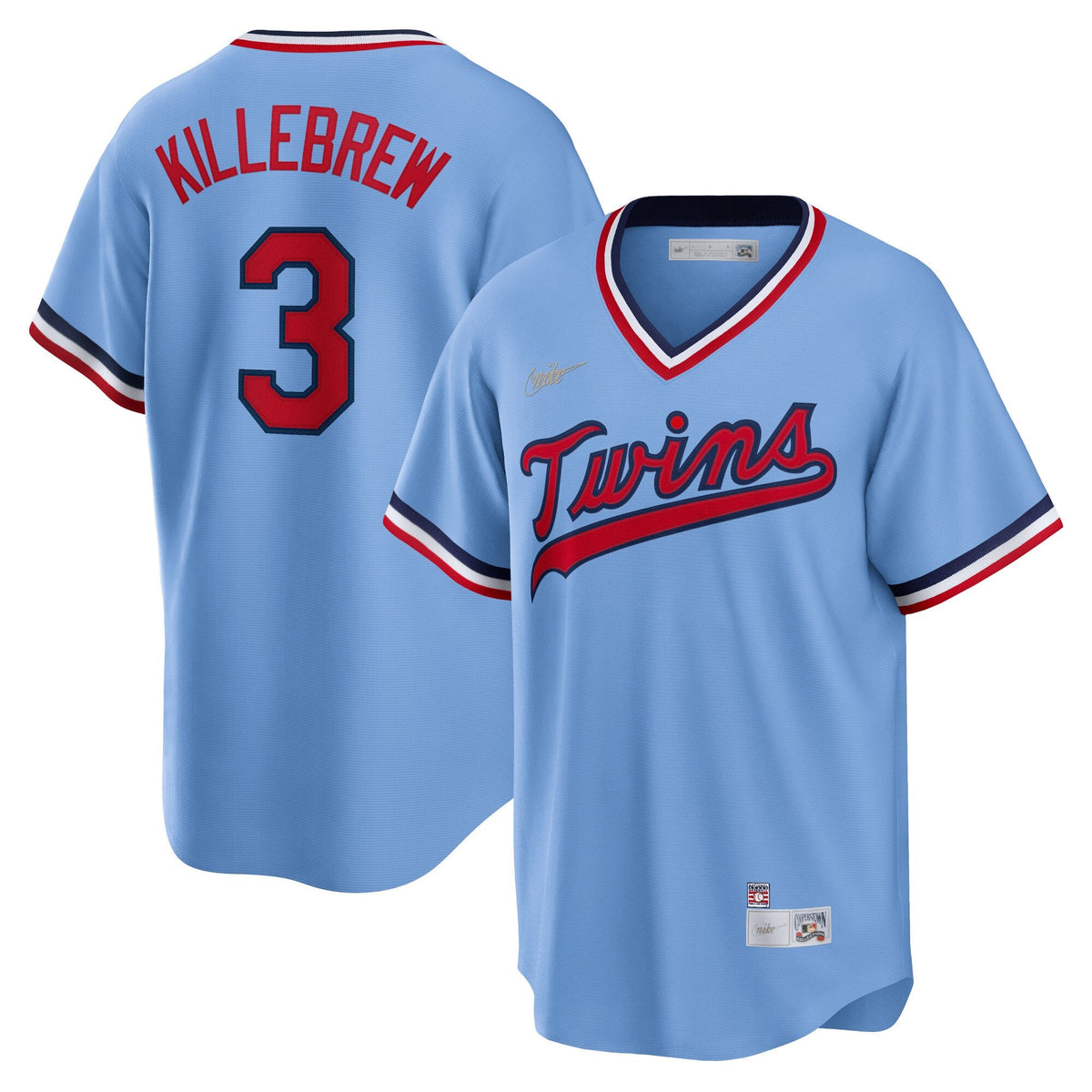 Minnesota Twins Harmon Killebrew Light Blue Road Cooperstown Collection Player Baseball Jersey