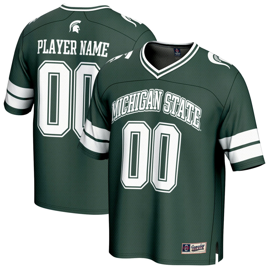 Michigan State Spartans NIL Pick-A-Player Football Fashion Jersey - Green