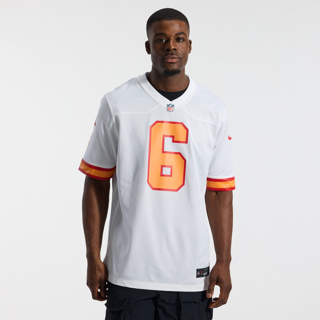 '76 Tampa Bay Buccaneers Baker Mayfield White Player Game Football Jersey