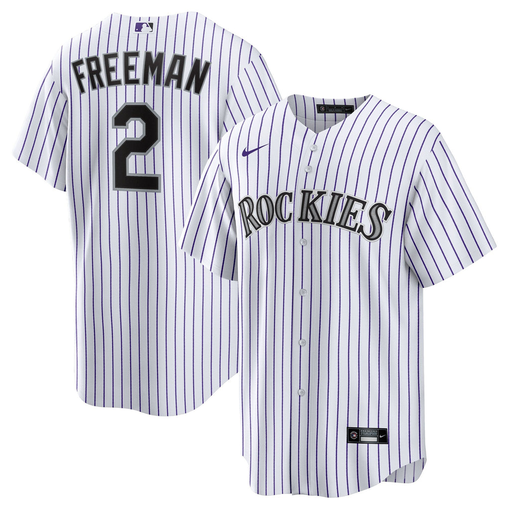 Colorado Rockies Tyler Freeman White Home Replica Baseball Jersey