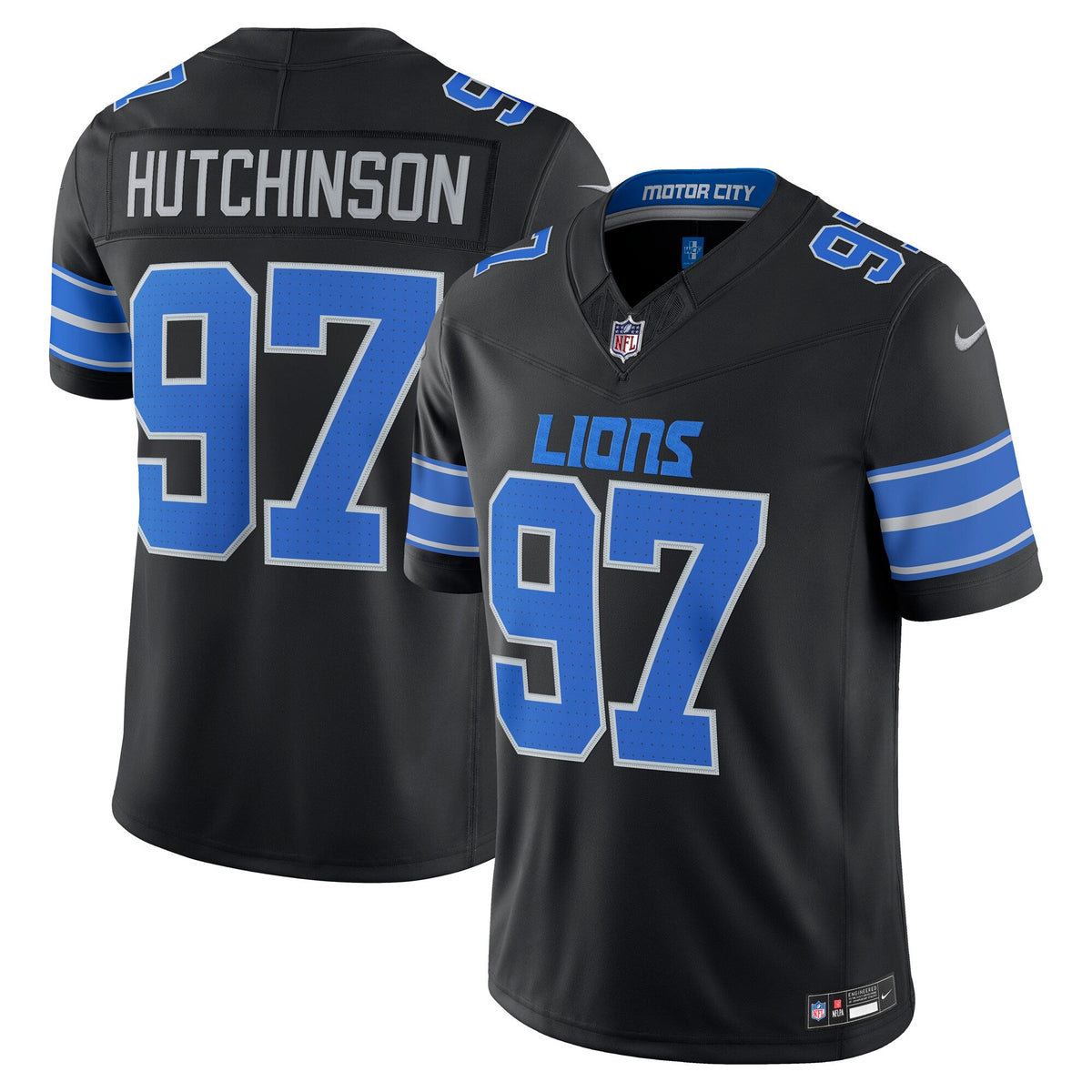 Detroit Lions Aidan Hutchinson Black Alternate Vapor F.U.S.E. Stitched Limited Football Jersey