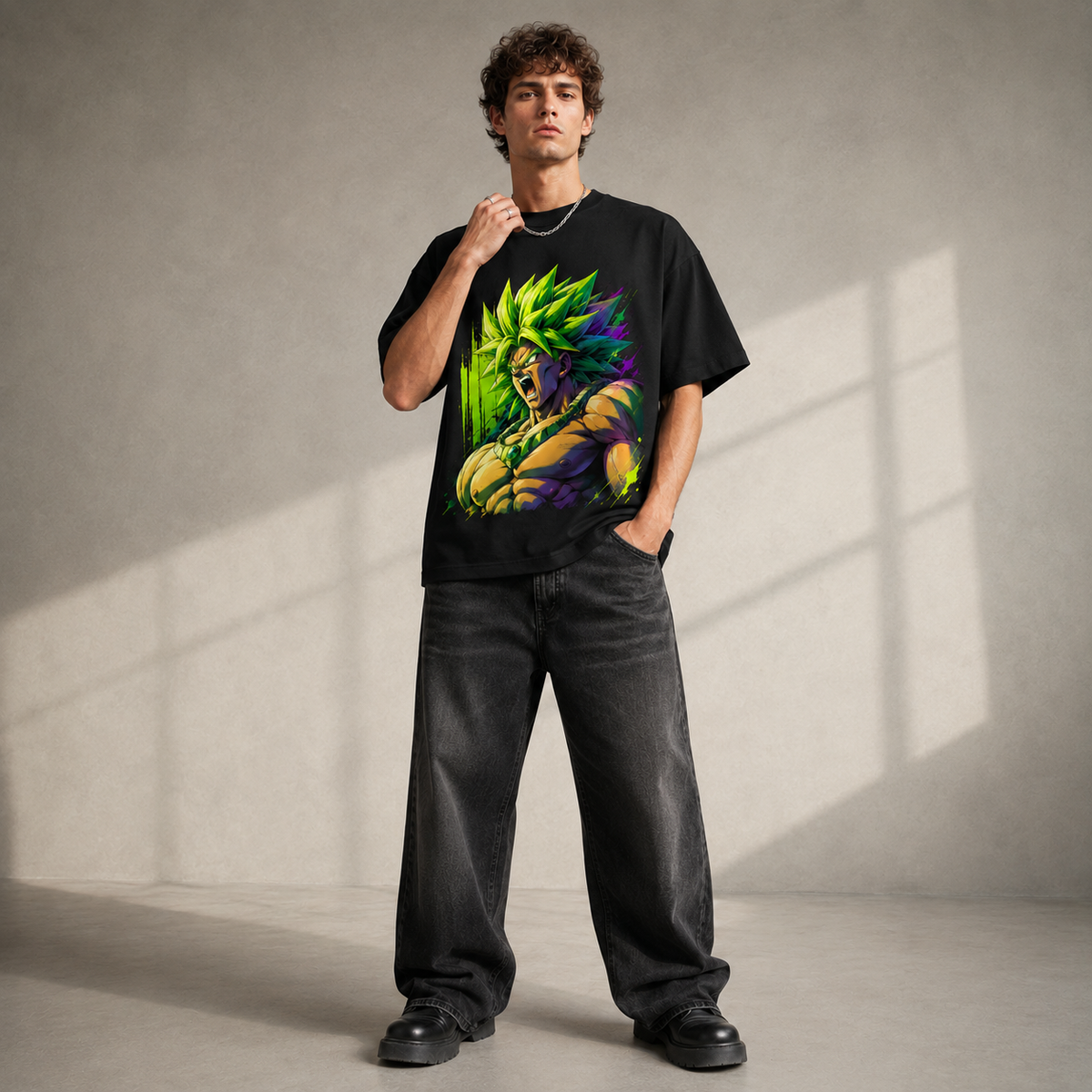 Dragon Ball Anime Graphic Tee - Full Force Roar: Broly Transformation
