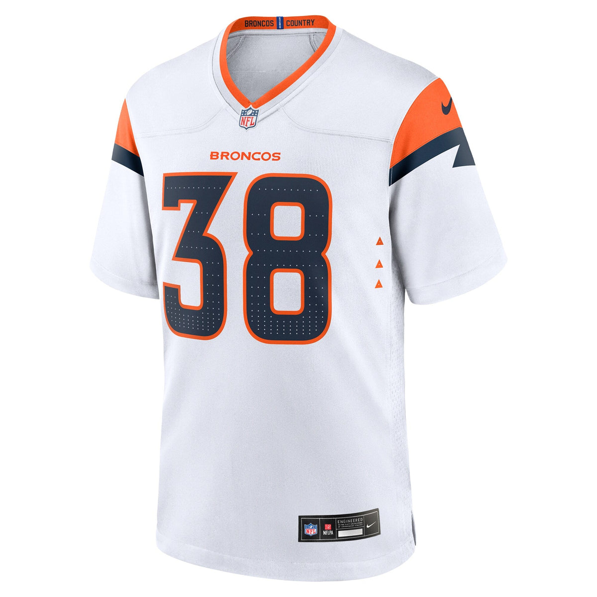 Denver Broncos Jaleel McLaughlin White Game Football Jersey