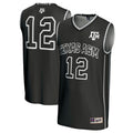 #12 Texas A&M Aggies Basketball Lightweight Fashion Jersey - Black