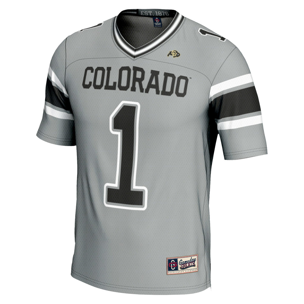 #1 Colorado Buffaloes Endzone Football Jersey - Gray