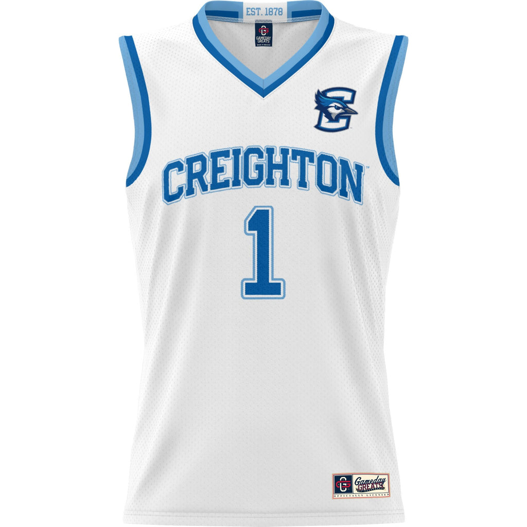 #1 Creighton Bluejays Lightweight Basketball Jersey - White