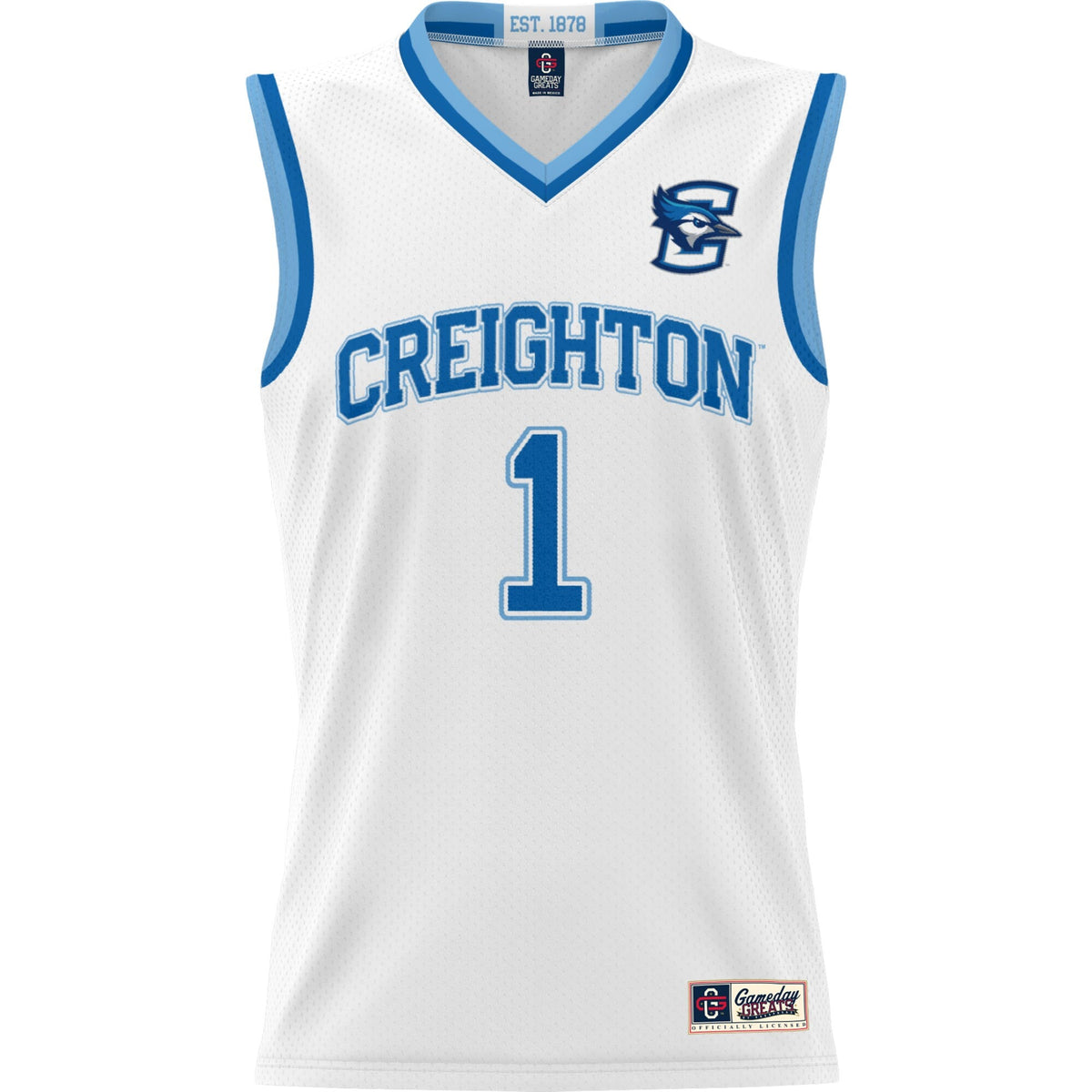 #1 Creighton Bluejays Lightweight Basketball Jersey - White