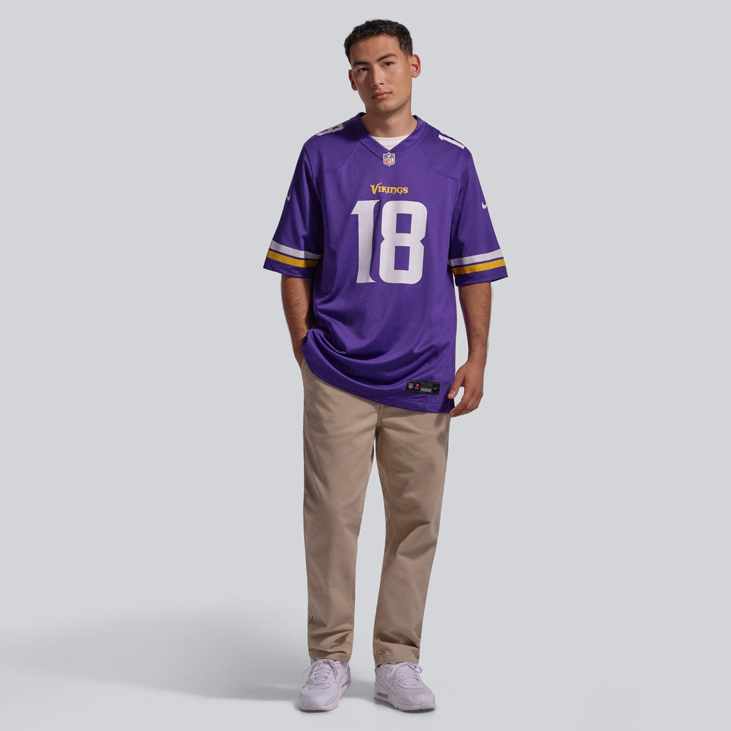 Minnesota Vikings Justin Jefferson Purple Player Game Football Jersey