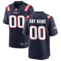 New England Patriots Navy Custom Game Football Jersey