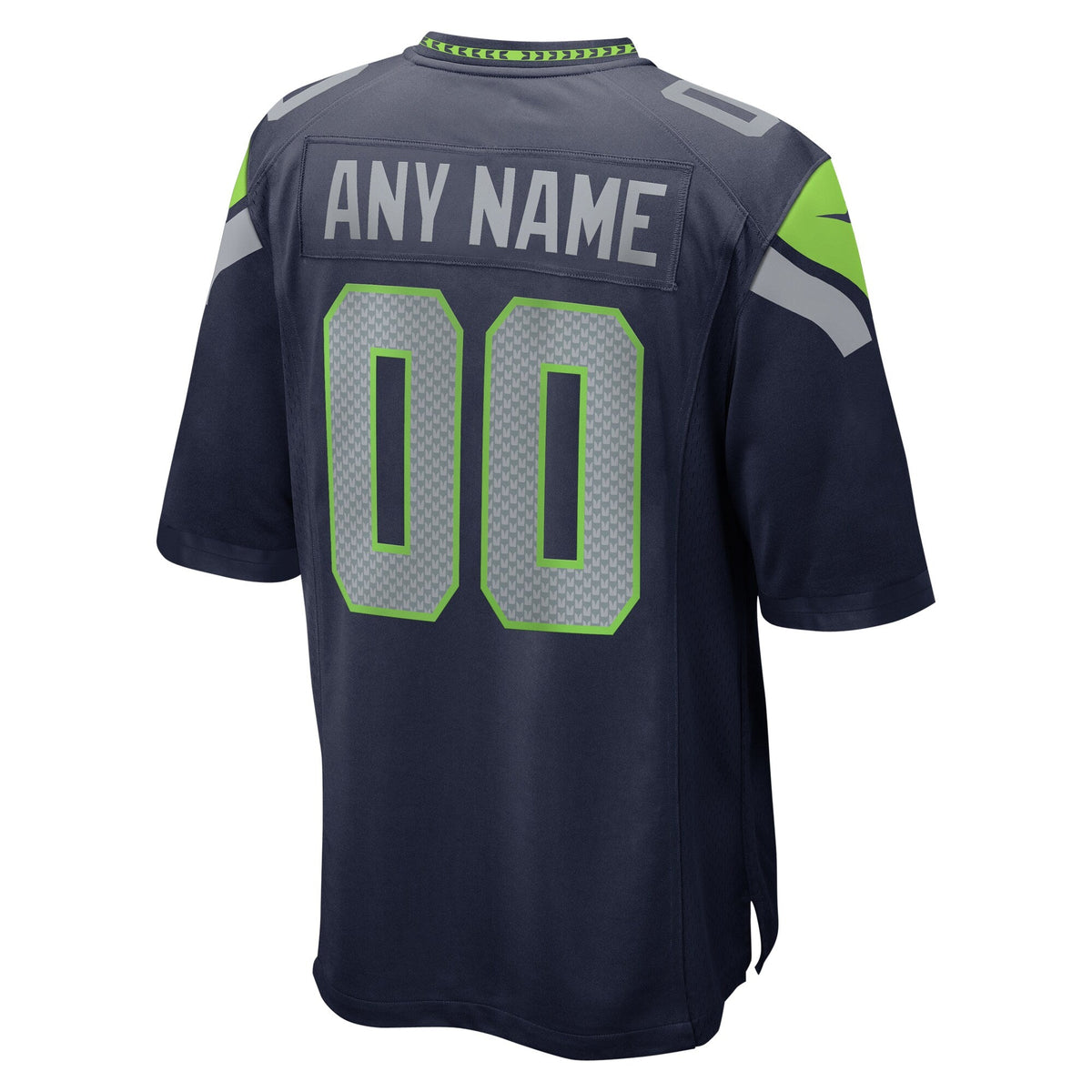 Seattle Seahawks College Navy Custom Game Football Jersey
