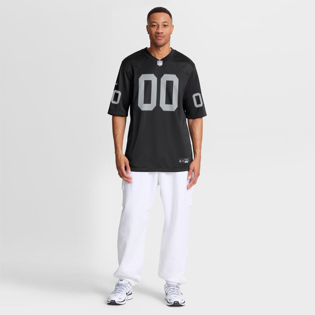 Las Vegas Raiders Black Custom Game Football Jersey