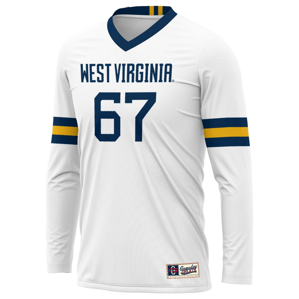#1 White West Virginia Mountaineers Lightweight Volleyball Jersey