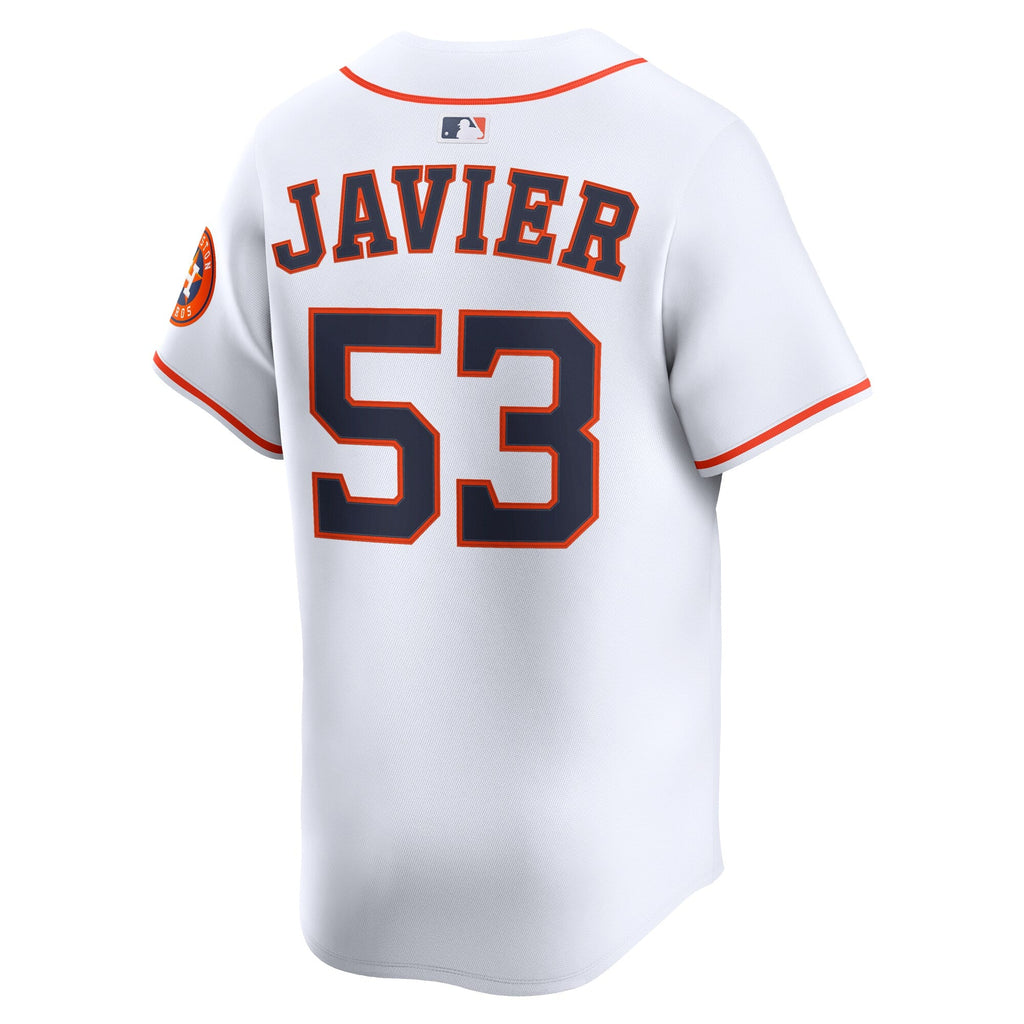 Houston Astros Cristian Javier White Home Limited Player Baseball Jersey