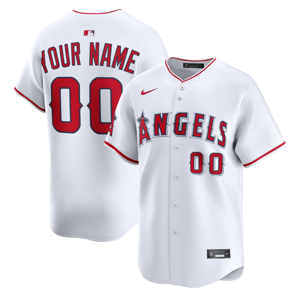 Los Angeles Angels White Home Limited Custom Baseball Jersey
