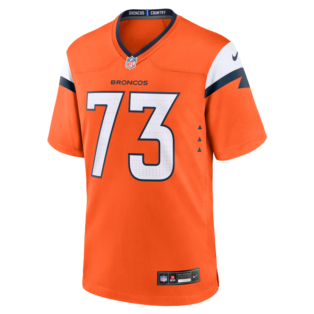 Denver Broncos Frank Crum Orange Team Game Football Jersey