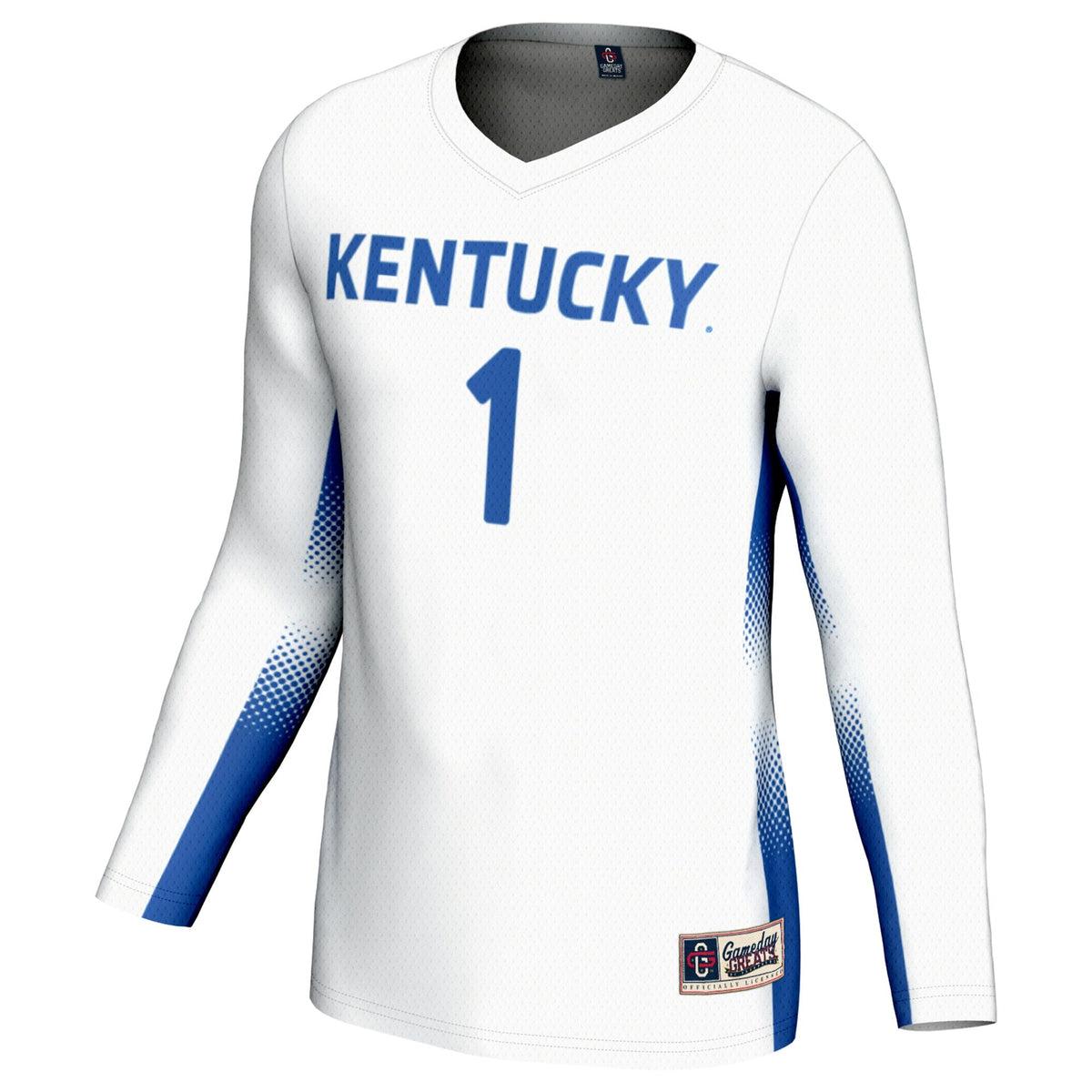 #1 Kentucky Wildcats Lightweight Volleyball Jersey - White