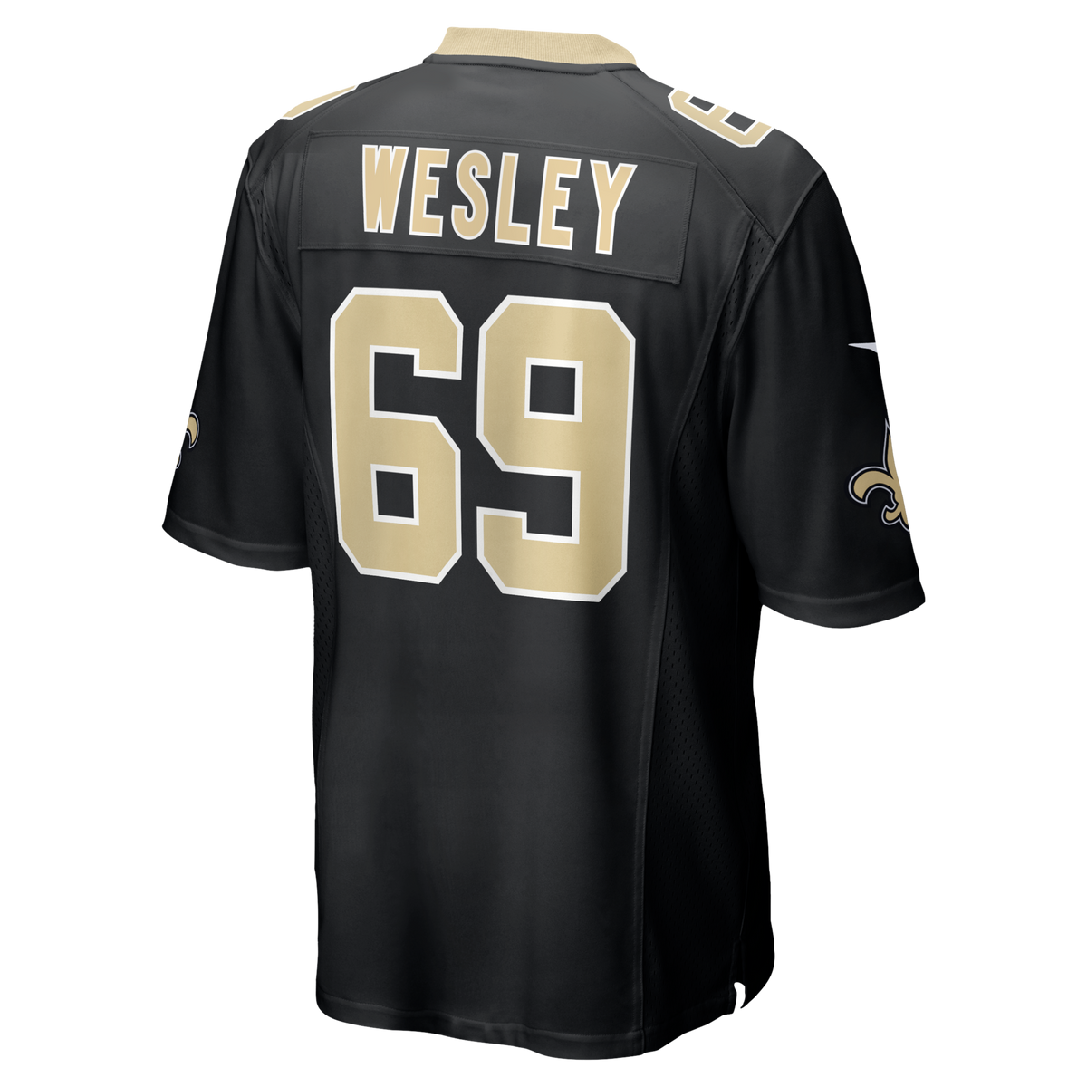 New Orleans Saints Barry Wesley Black Team Game Football Jersey