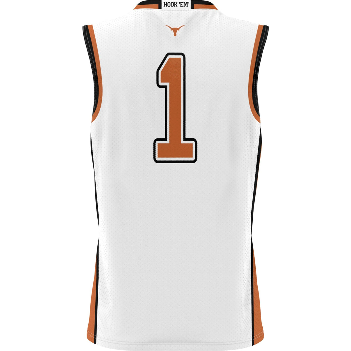 #1 Texas Longhorns Replica Lightweight Basketball Jersey - White