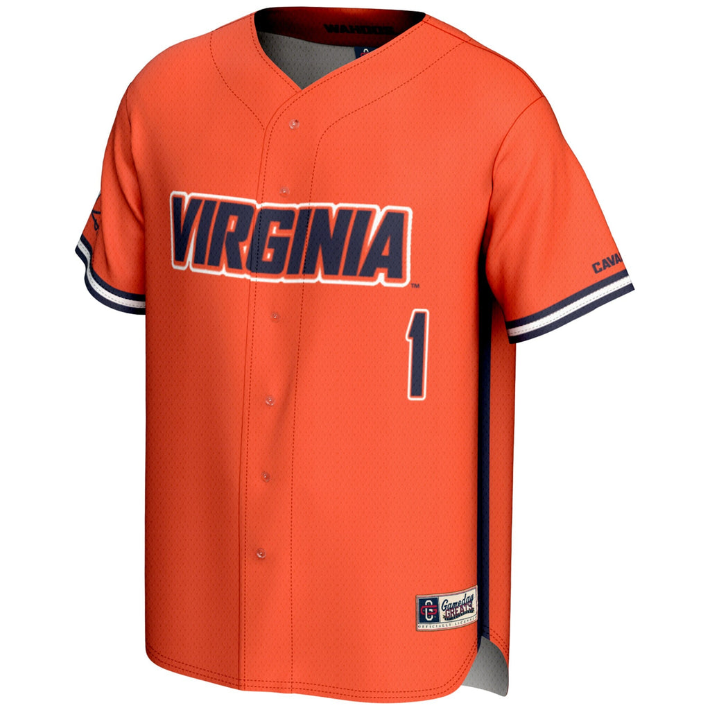 #1 Virginia Cavaliers Lightweight Baseball Jersey - Orange