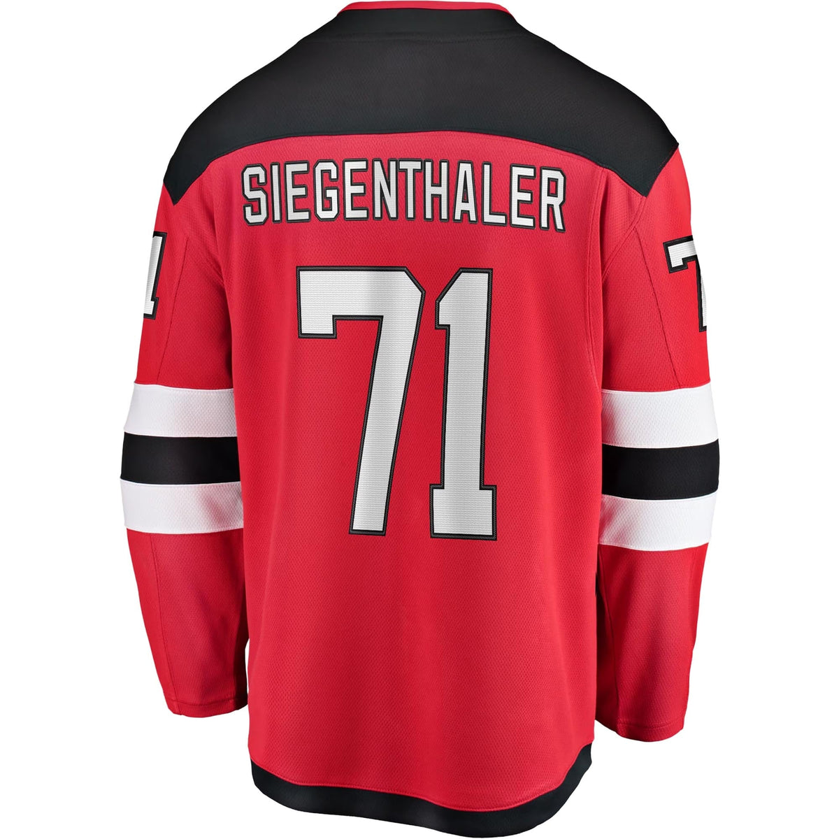 New Hockey Jersey Devils Jonas Siegenthaler Red Home Breakaway Player Jersey