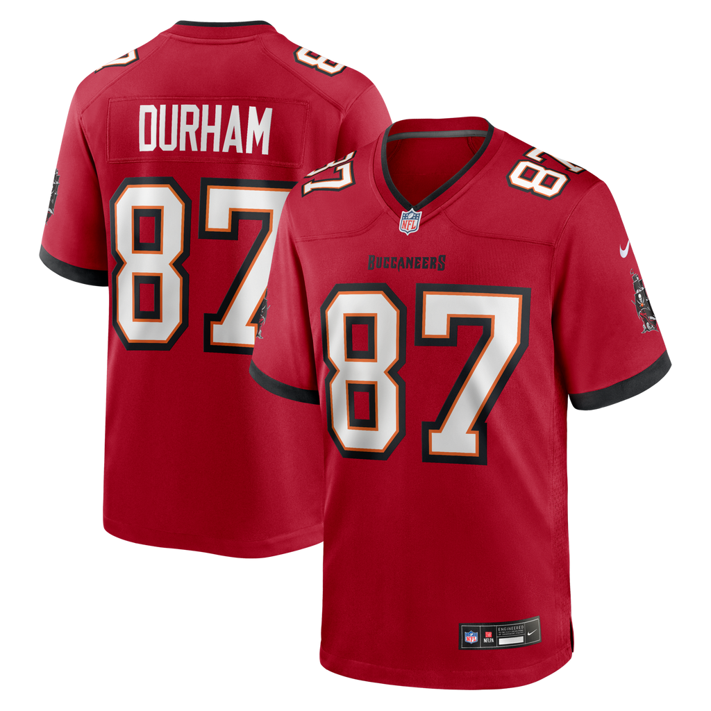 Tampa Bay Buccaneers Payne Durham Red Game Football Jersey