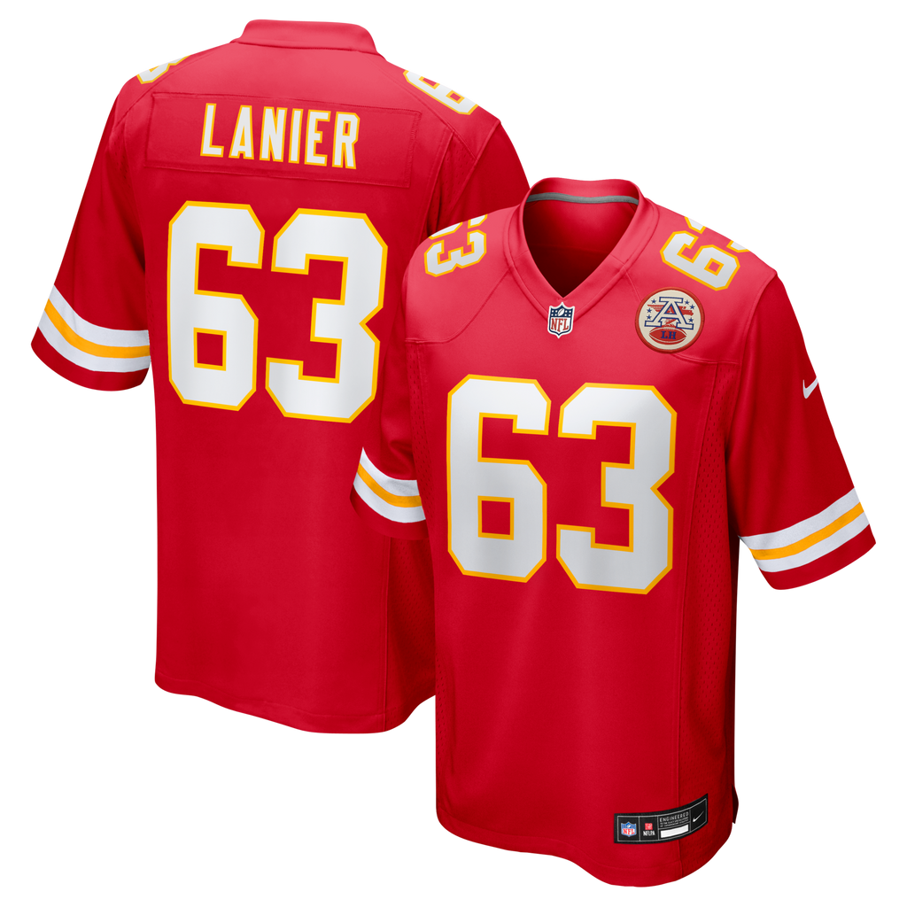 Kansas City Chiefs Willie Lanier Red Retired Player Football Jersey