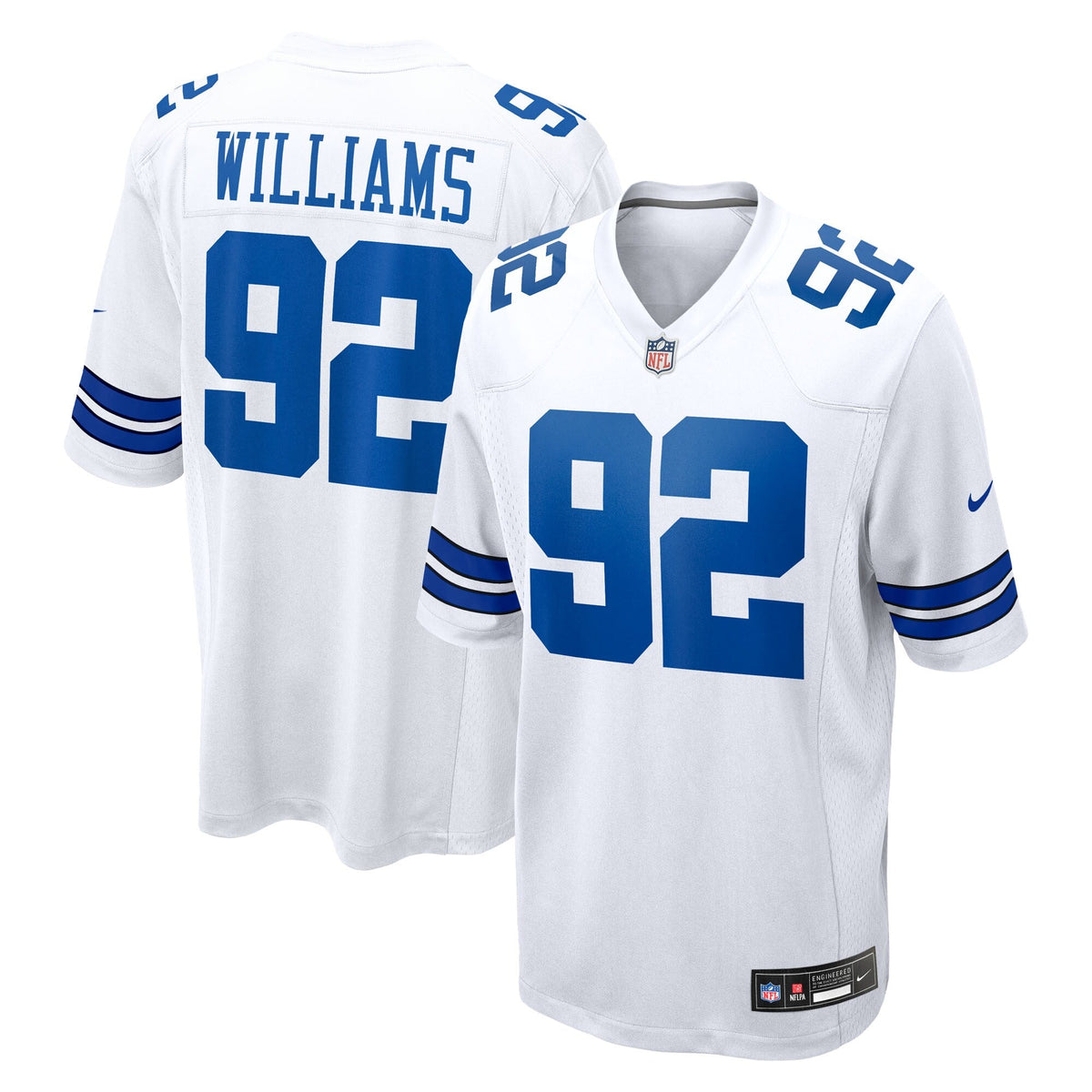 Dallas Cowboys Quinnen Williams White Game Football Jersey