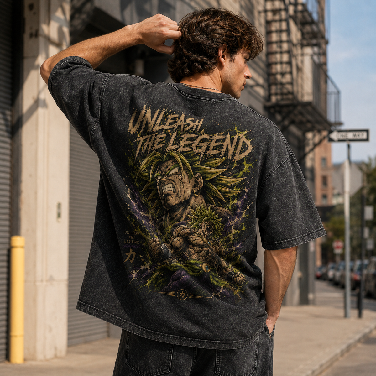 Dragon Ball Anime Graphic Tee - Unleash the Legend: Broly in Explosive Transformation