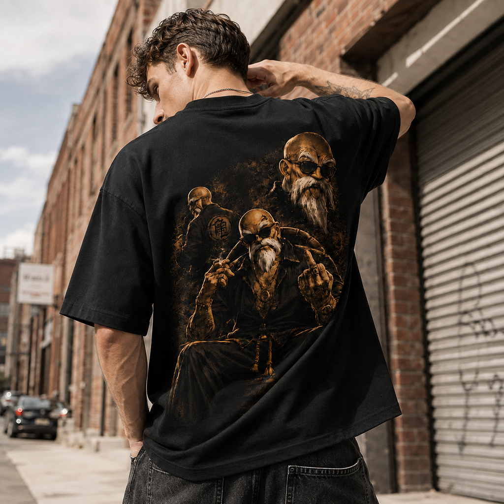 Dragon Ball Anime Graphic Tee - Bronze Sensei: Master Roshi and the Art of Quiet Defiance