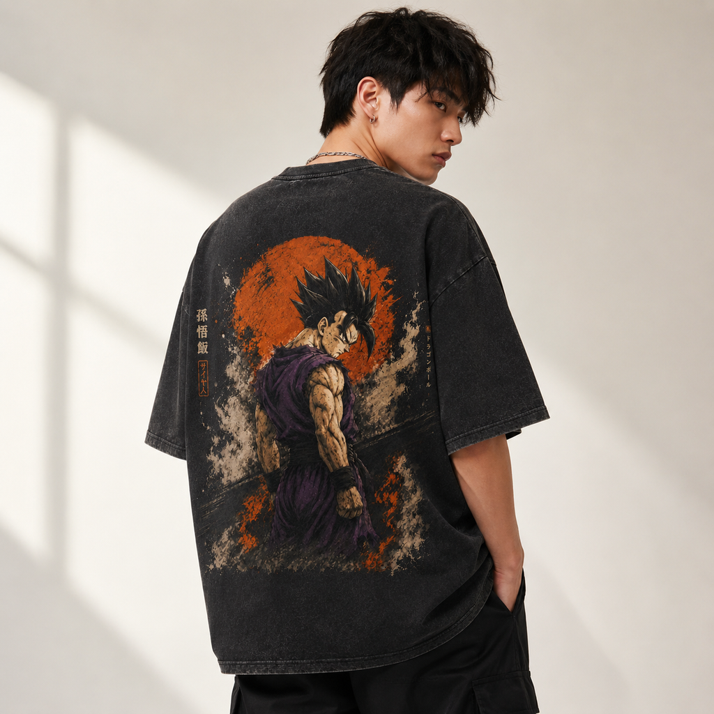 Dragon Ball Anime Graphic Tee - Son Gohan: The Turn, the Rising Sun, the Silence Before