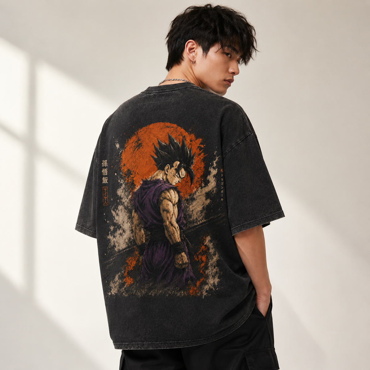 Dragon Ball Anime Graphic Tee - Son Gohan: The Turn, the Rising Sun, the Silence Before